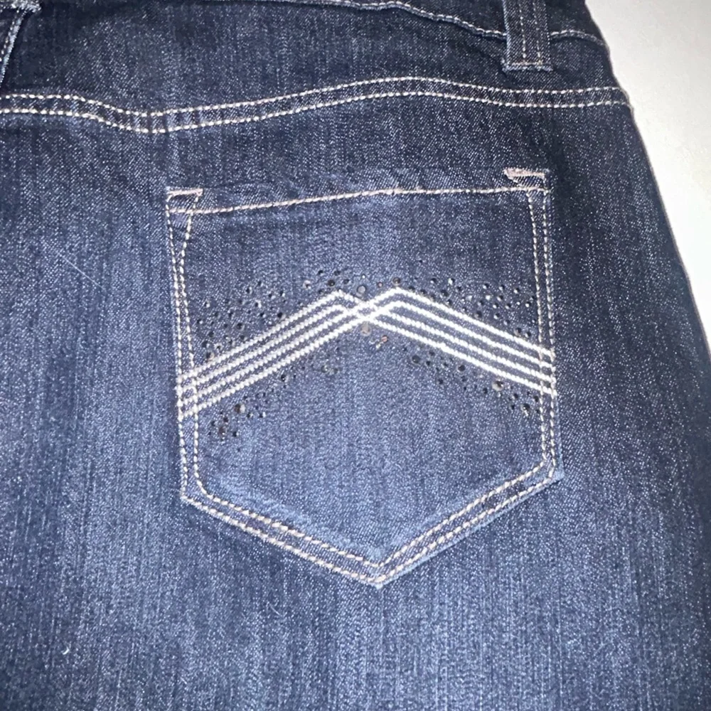 Christopher & Banks Black Denim Pencil Skirt size 14 new with tags